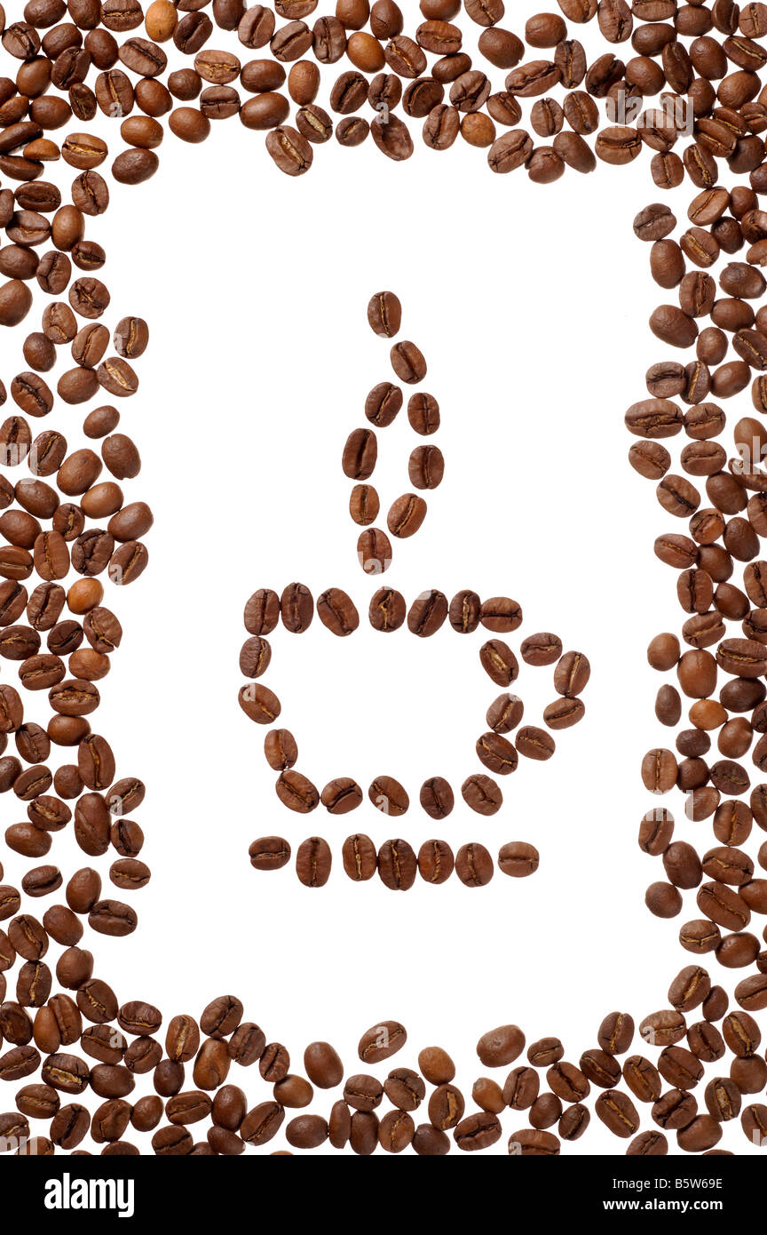 Motif de la tasse de café Banque D'Images