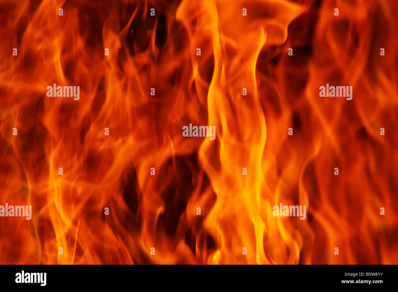 Tiré de l'incendie et les flammes Banque D'Images