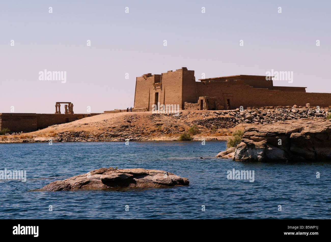 La période romaine Kalabsha temple à Mandulis un Nubien inférieur dieu soleil construit par l'empereur Auguste près d'Assouan a déménagé à Nouveau Kalabsha au sud de High Dam Égypte Banque D'Images