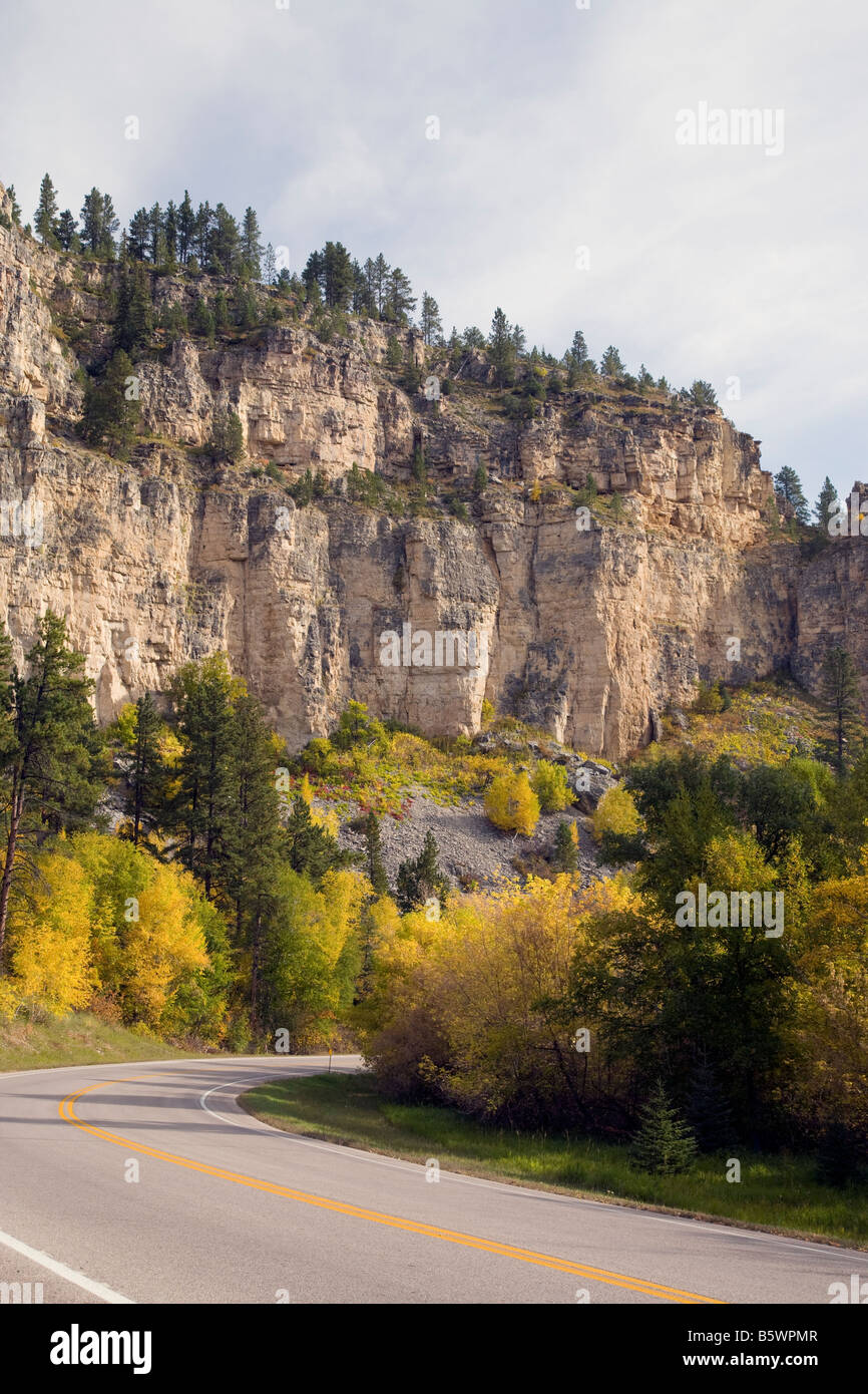 Spearfish Canyon Scenic Byway, Black Hills National Forest, le Dakota du Sud Banque D'Images