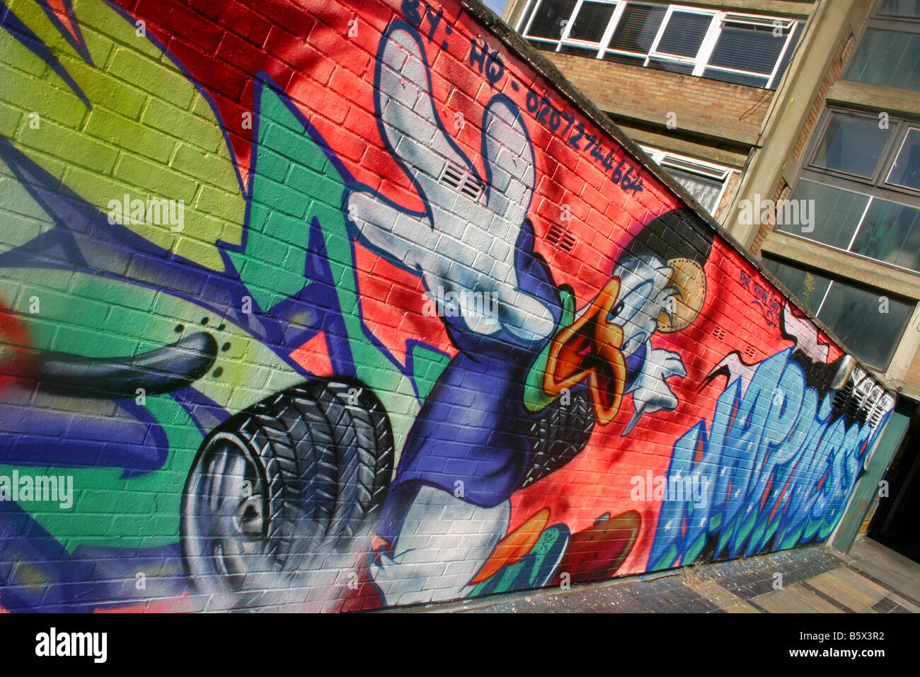 Les graffitis, Old Street, London, Londres, Angleterre Banque D'Images