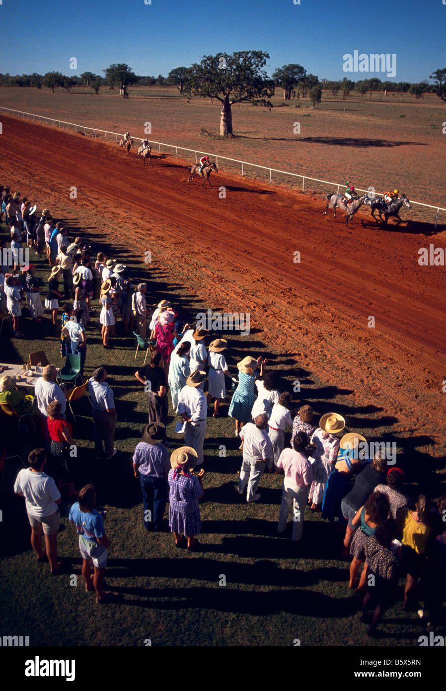 Course de chevaux de l'Outback, l'Australie Occidentale Banque D'Images