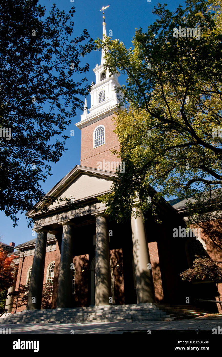 Memorial Church, l'Université de Harvard, Cambridge MASS USA Banque D'Images