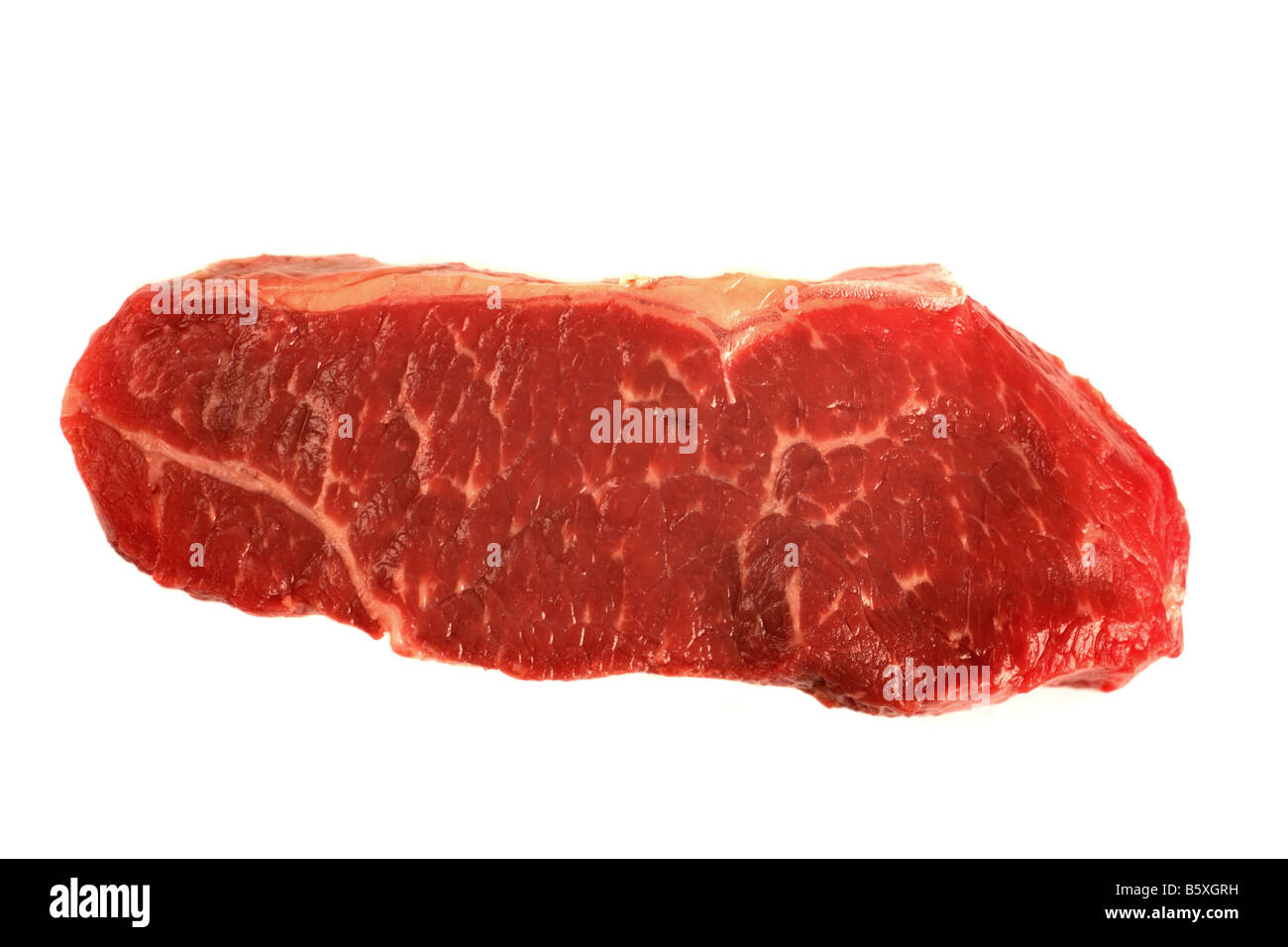 Un faux filet de boeuf steak isolated on white Banque D'Images