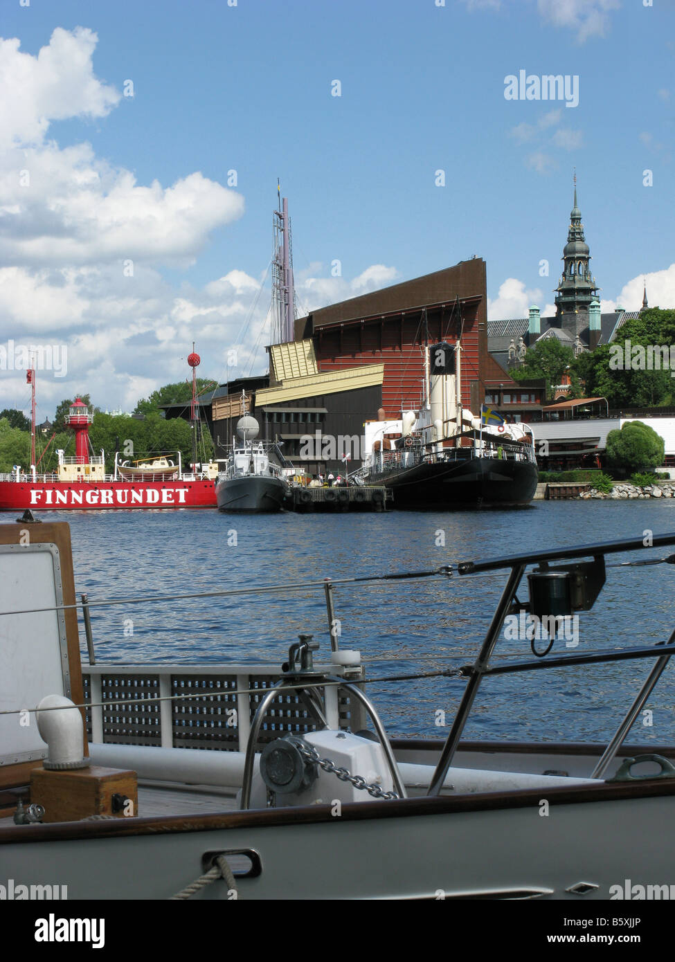 Vue vers musée Vasa et Nordiska museum à Stockholm Banque D'Images