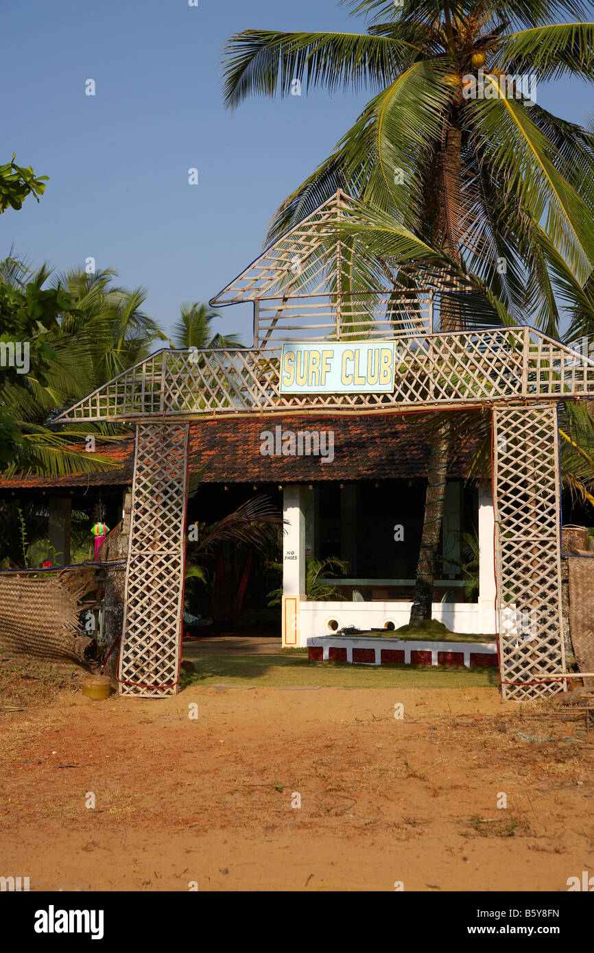 Surf Club à Arambol Beach, Goa, Inde Banque D'Images