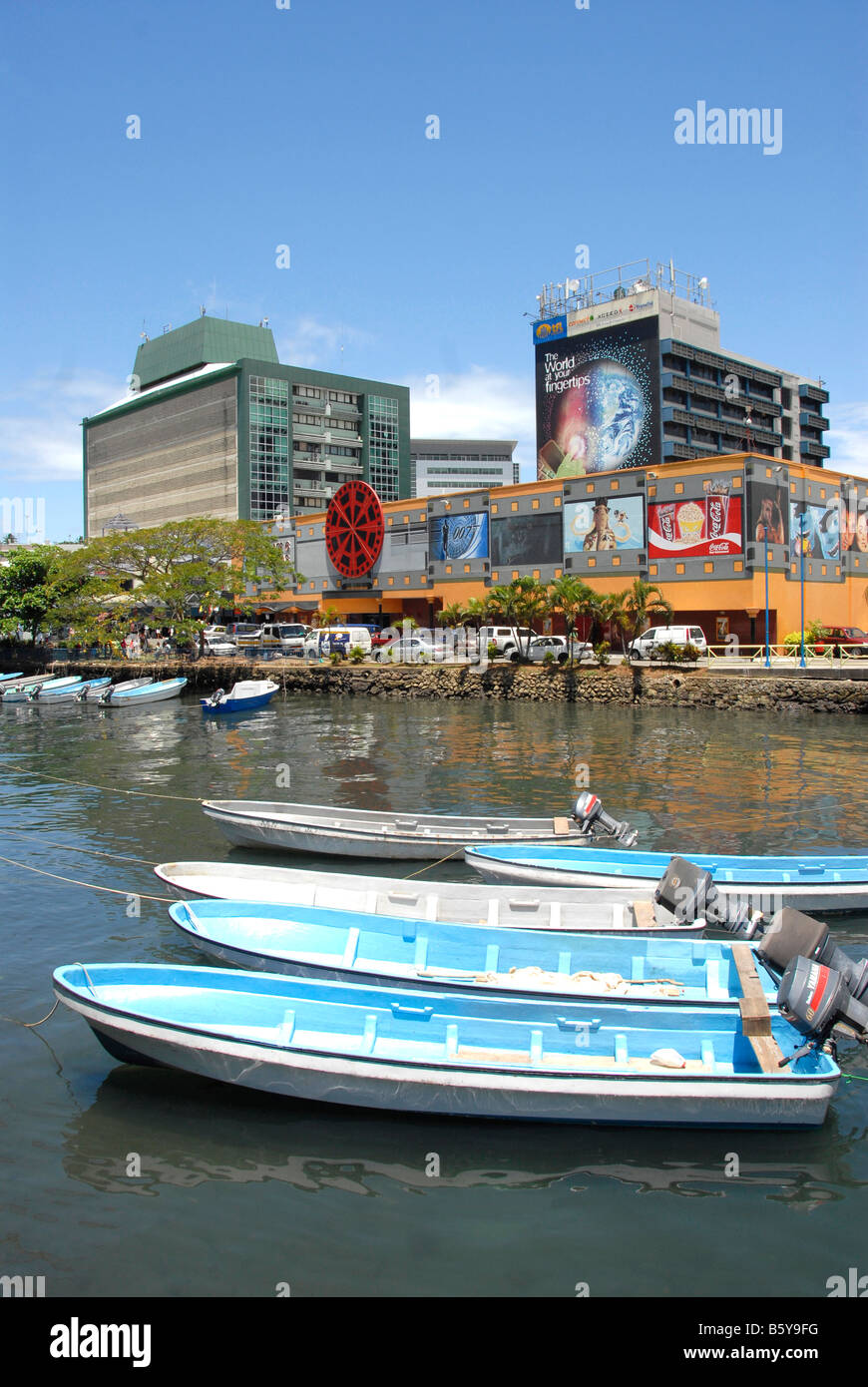 Les bâtiments de port Suva (Fidji) Banque D'Images