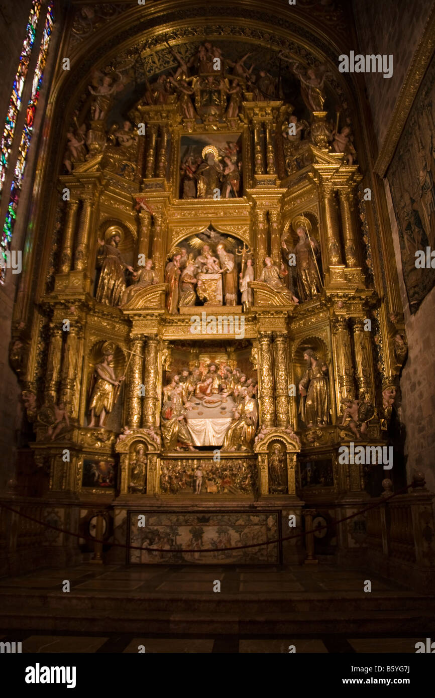 Palma de Majorque cathédrale de La Seu autel de la Capella del Corpus Christi Banque D'Images