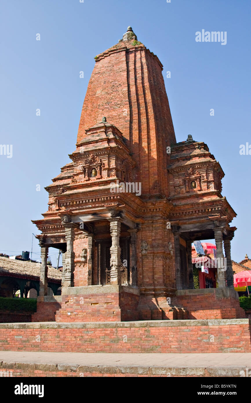 Temple de Shiva, Durbar Square, Bhaktapur, Népal, Asie Banque D'Images