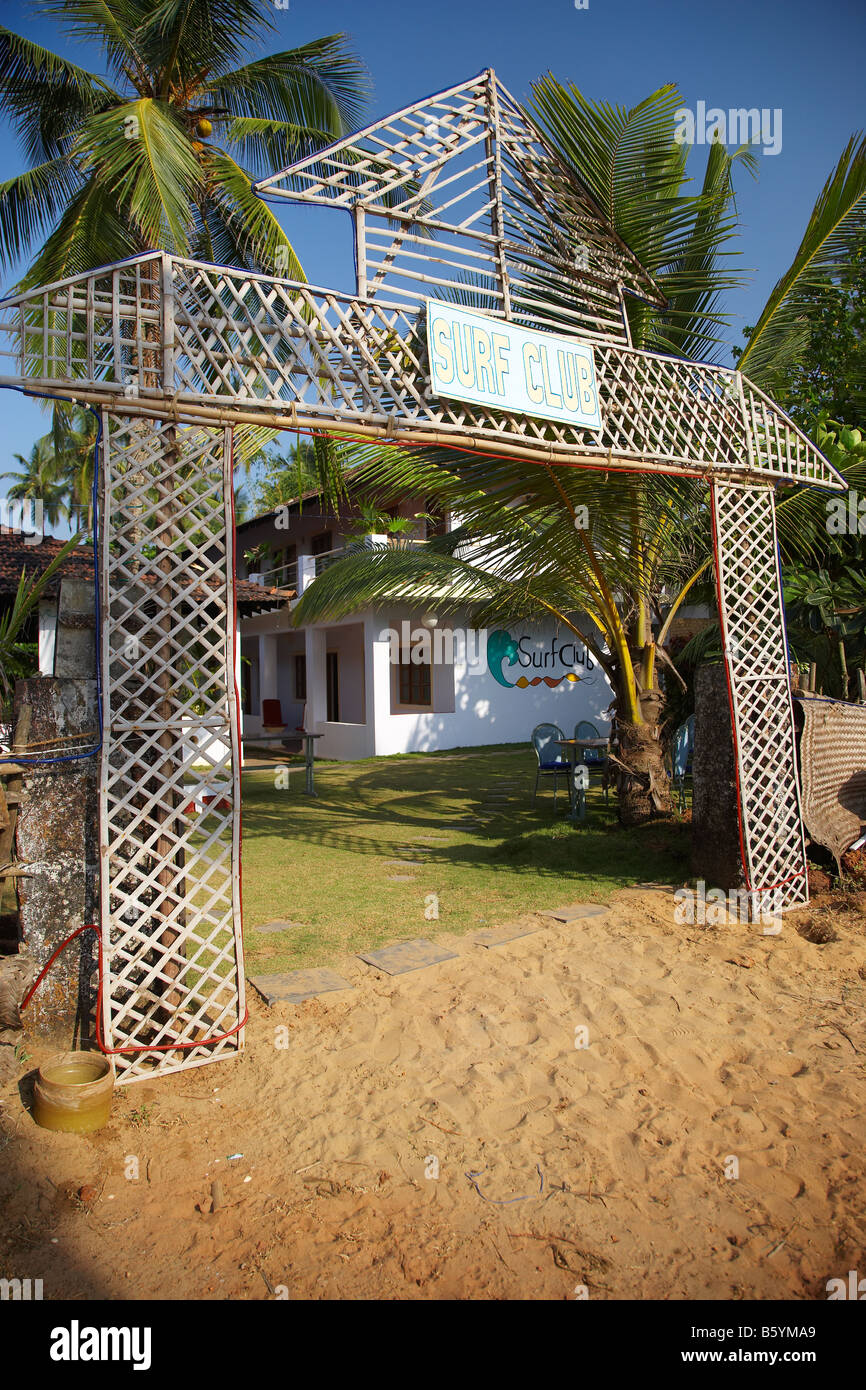Surf Club à Arambol Beach, Goa, Inde Banque D'Images