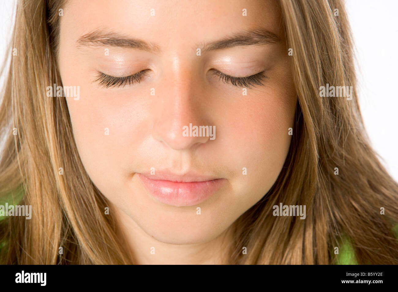 Portrait of Teenage Girl Smiling Banque D'Images