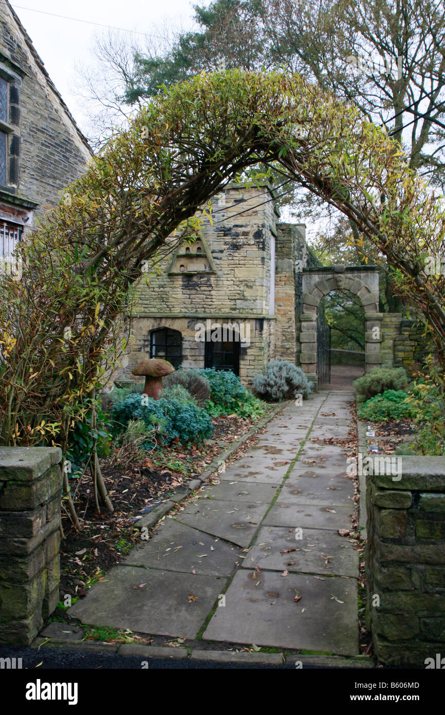 Détail du jardin à Shibden Hall, Halifax, West Yorkshire, Angleterre Banque D'Images