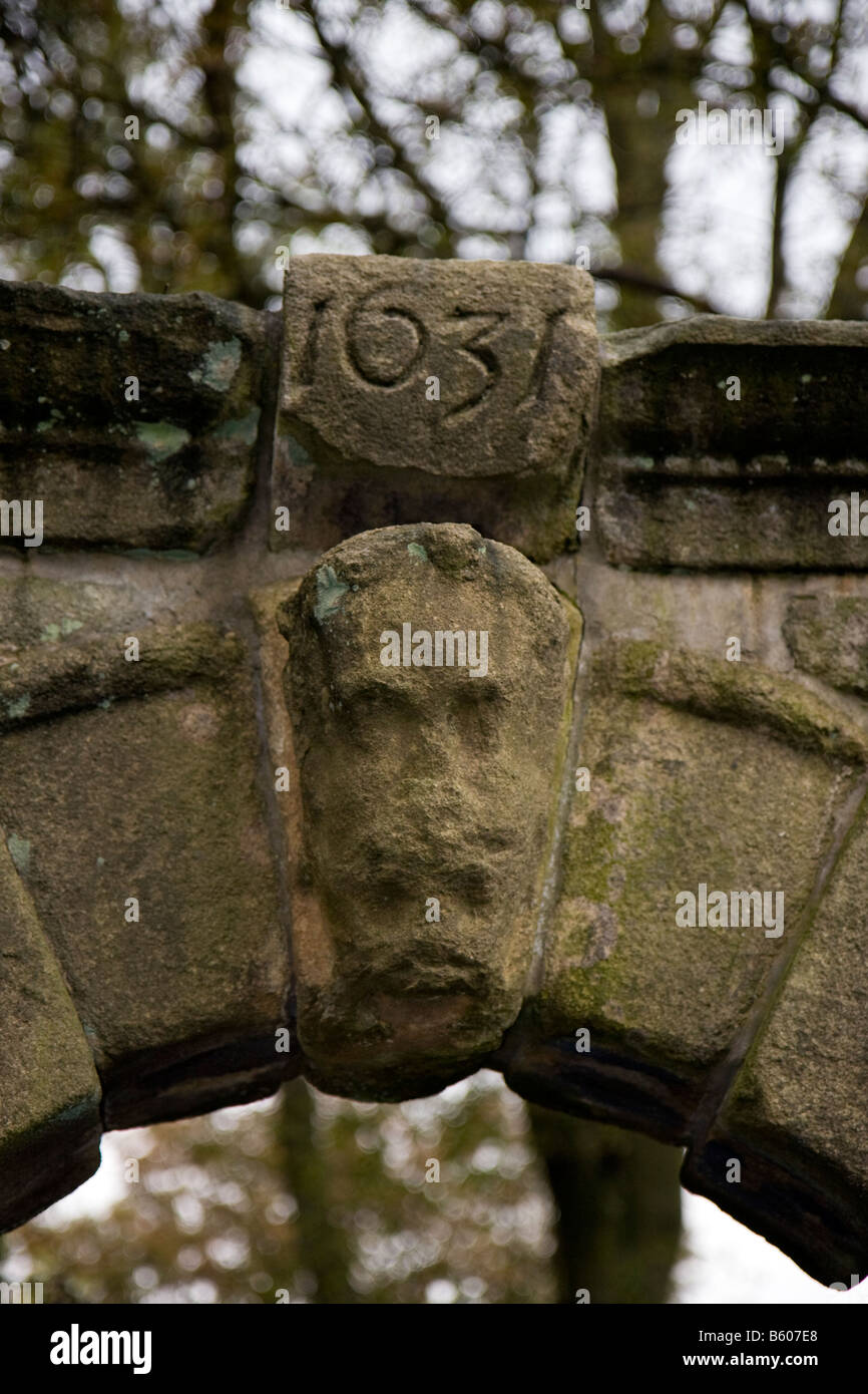 Détail architectural à Shibden Hall, Halifax, West Yorkshire, Angleterre Banque D'Images