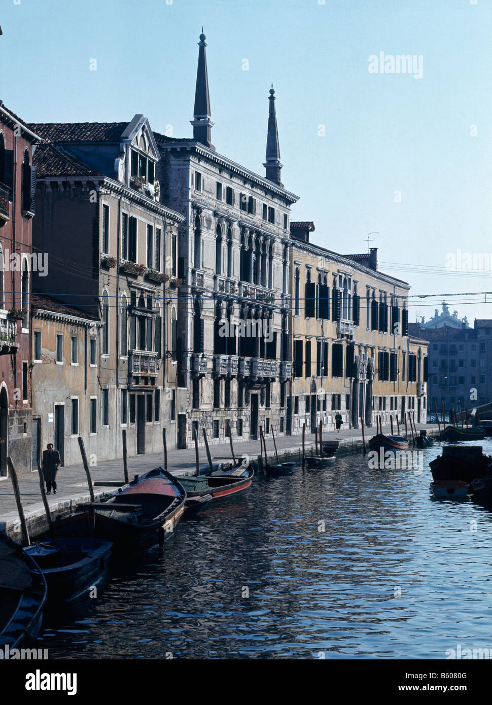 Venise un amiral s house comme indiqué par les obélisques Banque D'Images