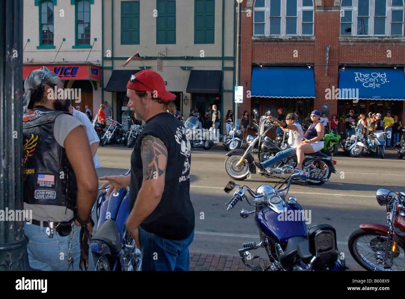 République du Texas Biker Rally à W 6th Street Austin, Texas USA Banque D'Images