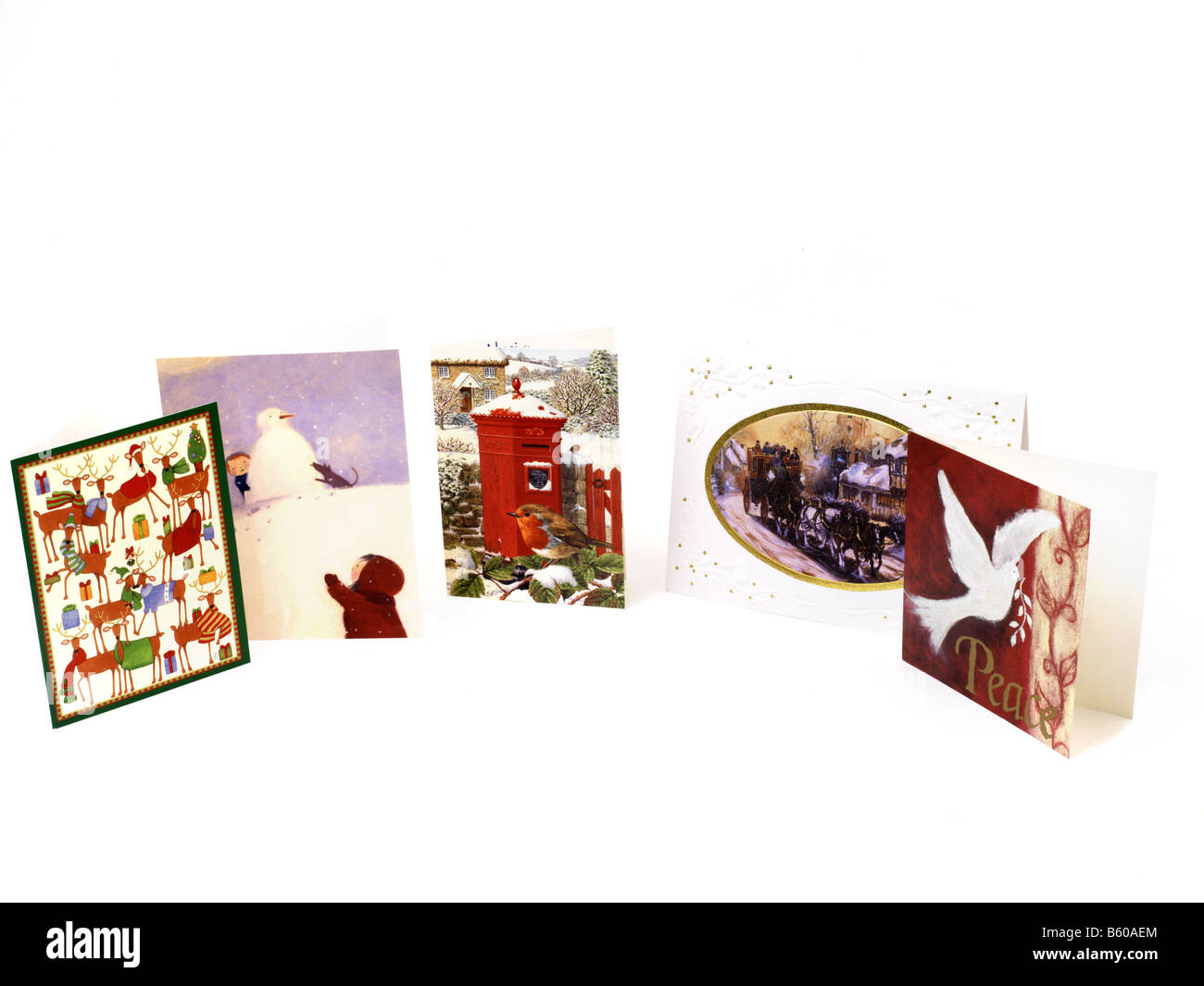 Sélection de cartes de Noël Banque D'Images