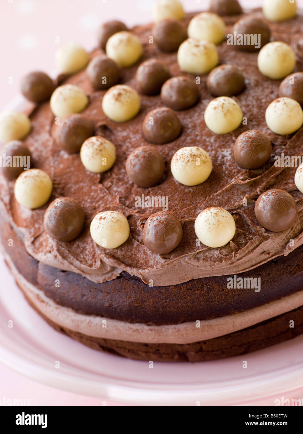 Malteser chocolat Cake Banque D'Images