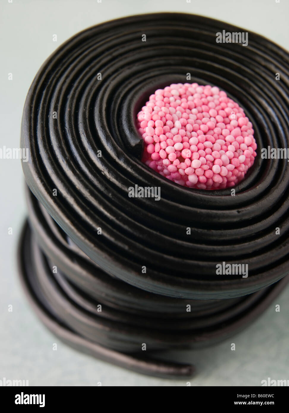 Roues de réglisse enroulé Banque D'Images