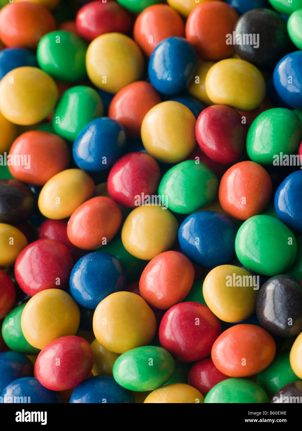 Pastilles de chocolat enrobés de sucre Banque D'Images