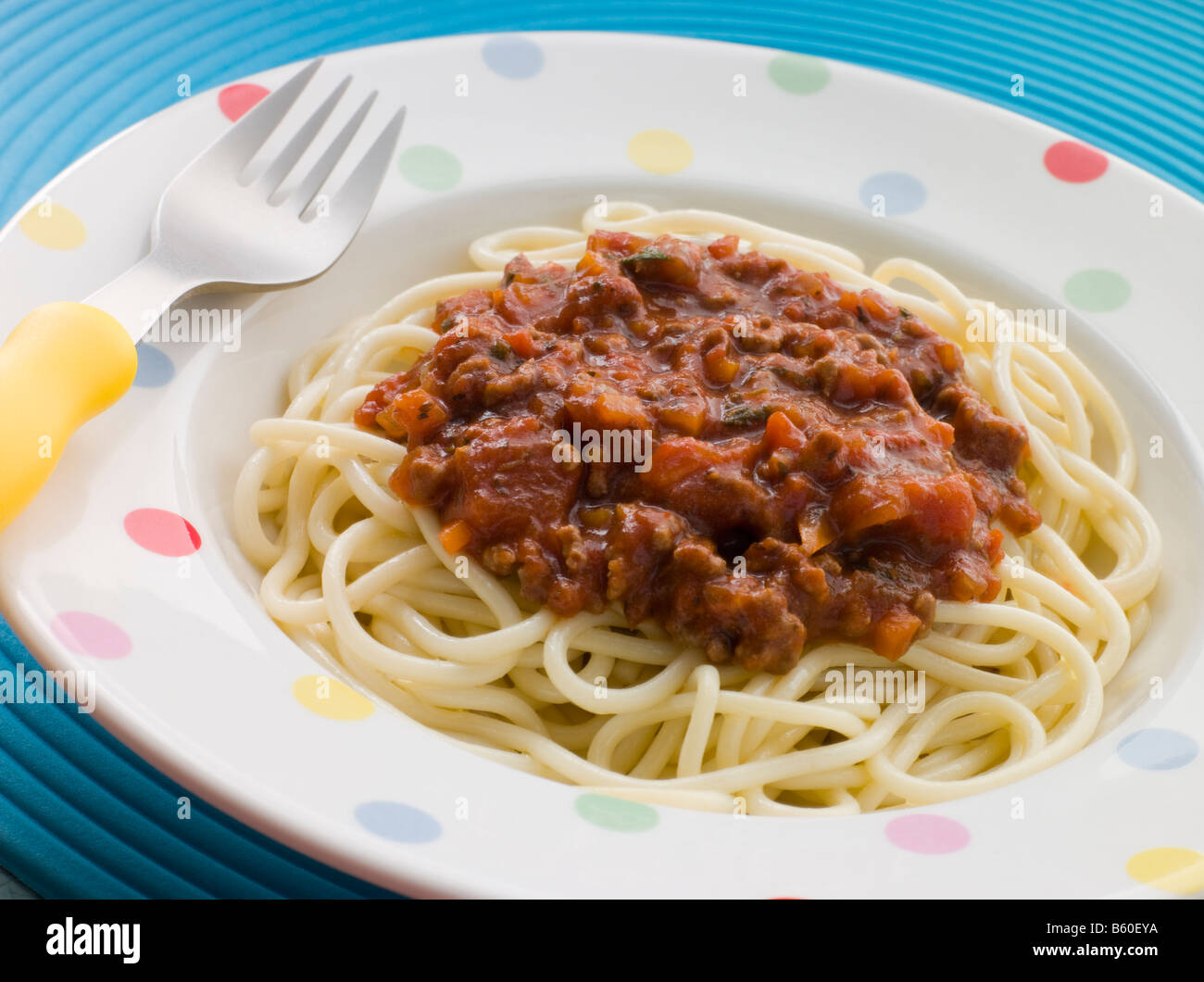 Spaghettis à la sauce bolognaise Banque D'Images