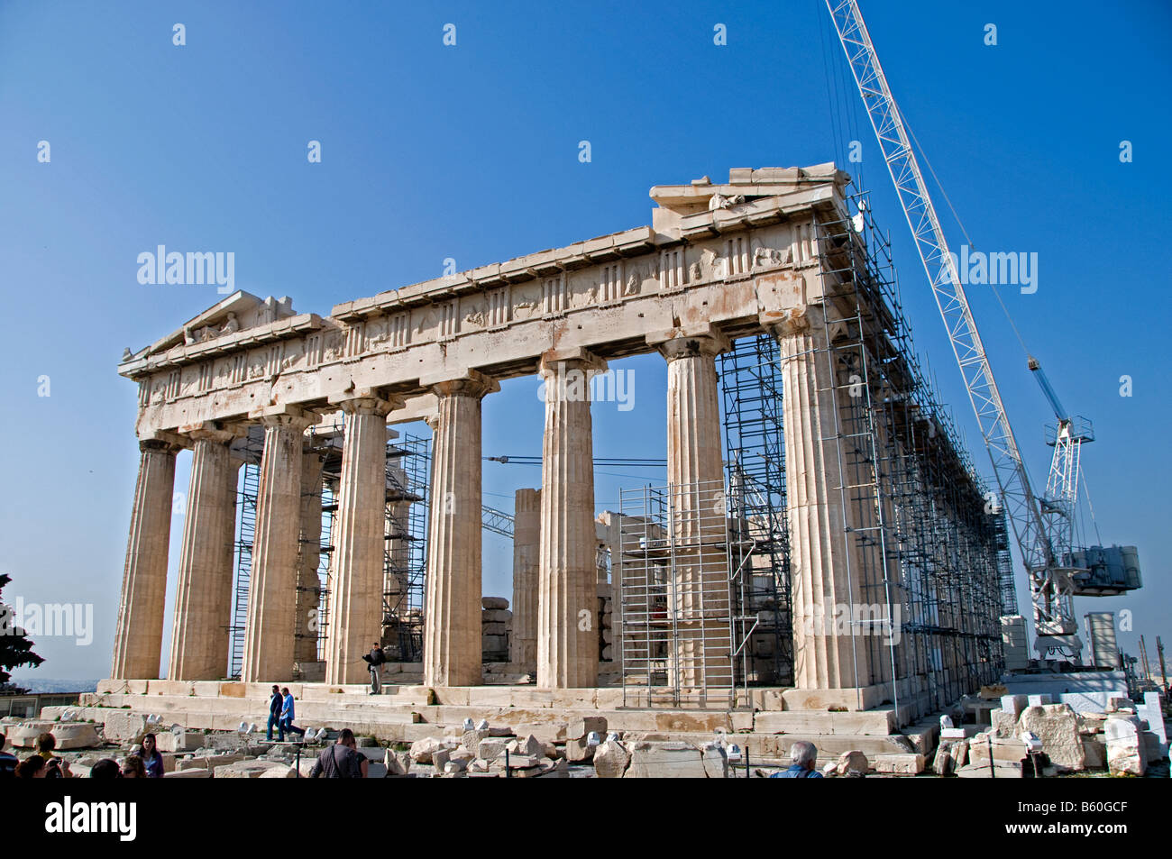 Parthénon temple déesse grecque Athéna 5ème siècle BC Acropole d'Athènes Athènes Grèce Greek Banque D'Images