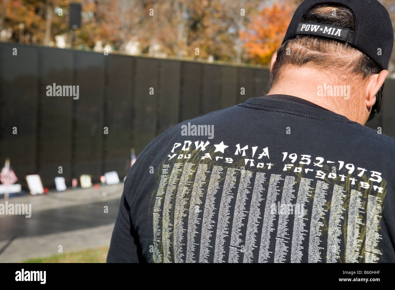 Vietnam Memorial à Washington D.C. La Journée des anciens combattants Banque D'Images