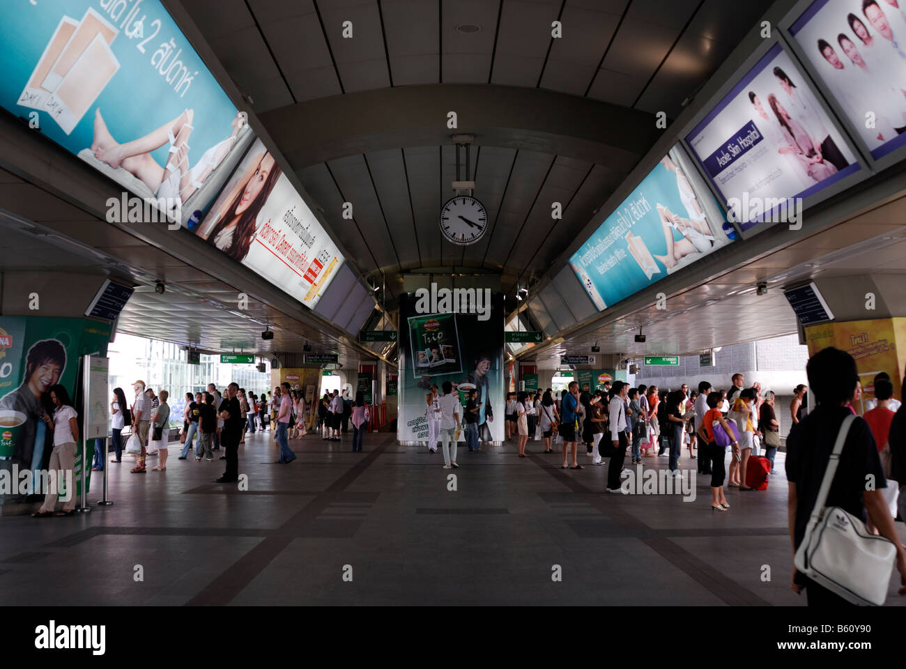 La station de métro aérien Siam,Bangkok,vue générale Banque D'Images