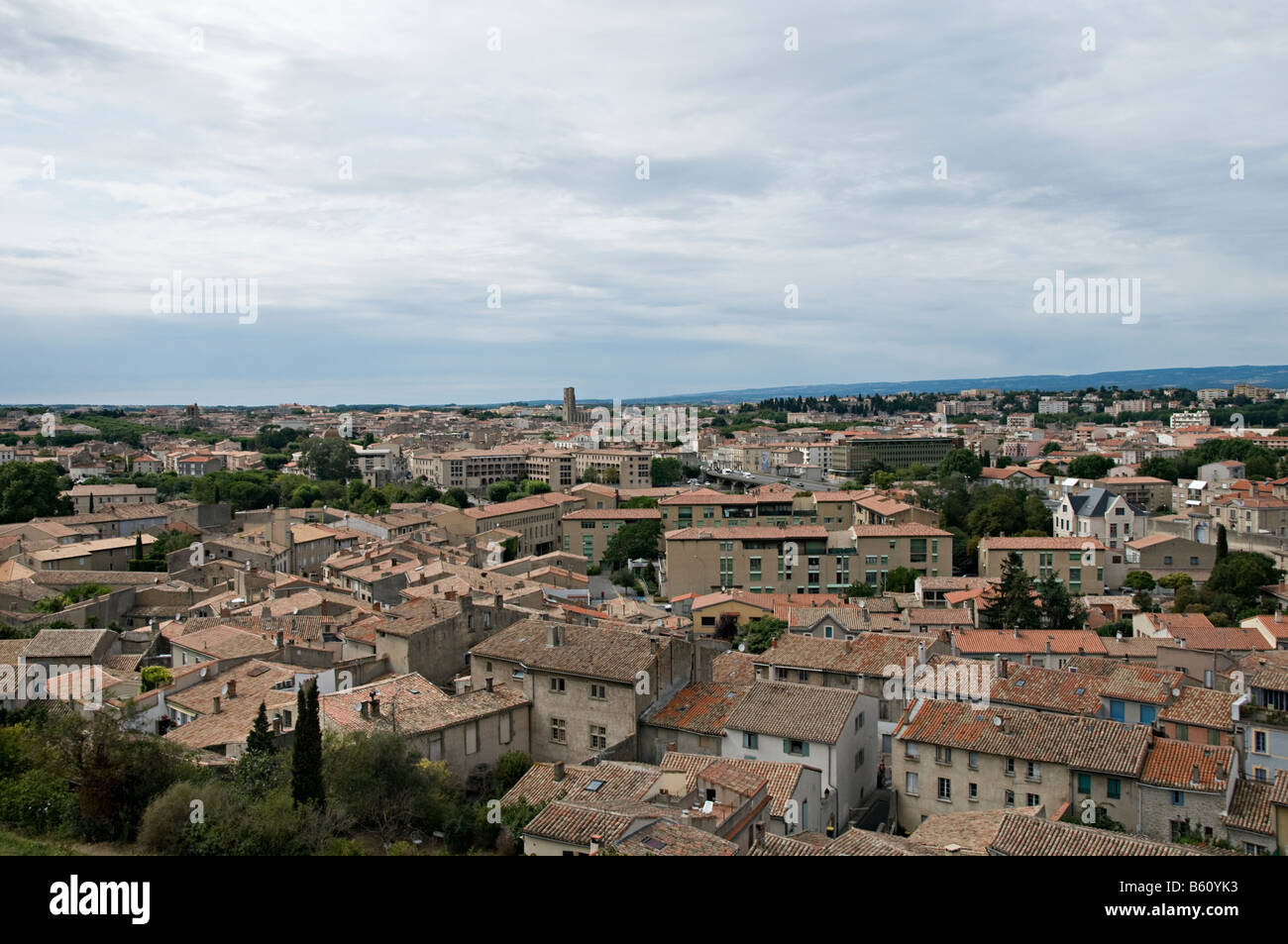 Vues de la ville de Carcassonne dans le sud de la france Banque D'Images