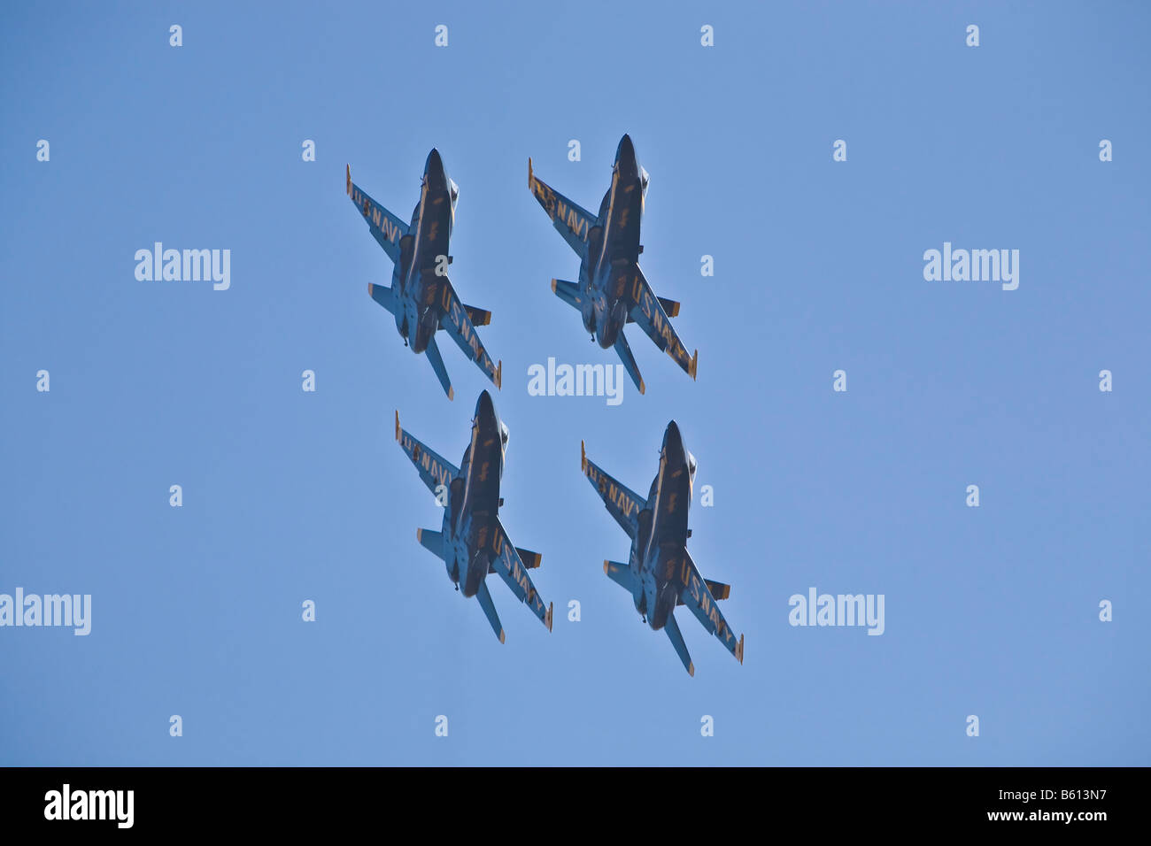Les Blue Angels de la Marine U S L'Escadron de démonstration en vol Banque D'Images