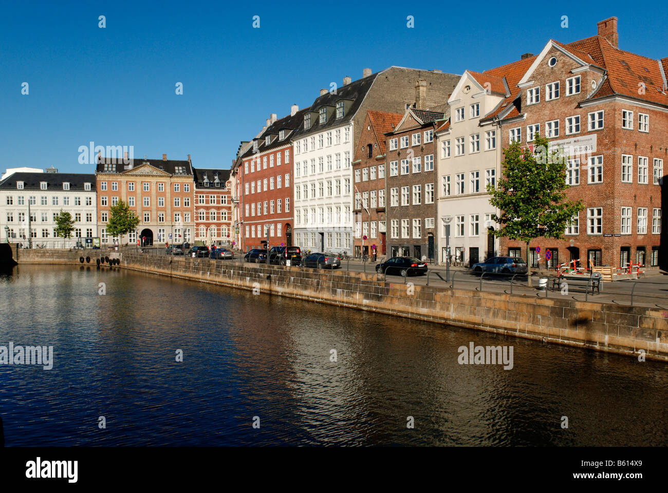 Les maisons historiques sur l'Nybrogade, Copenhague, Danemark, Scandinavie, Europe Banque D'Images