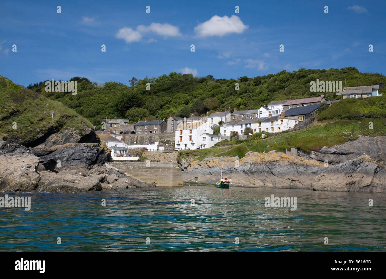 Portloe Cornwall de la mer Banque D'Images