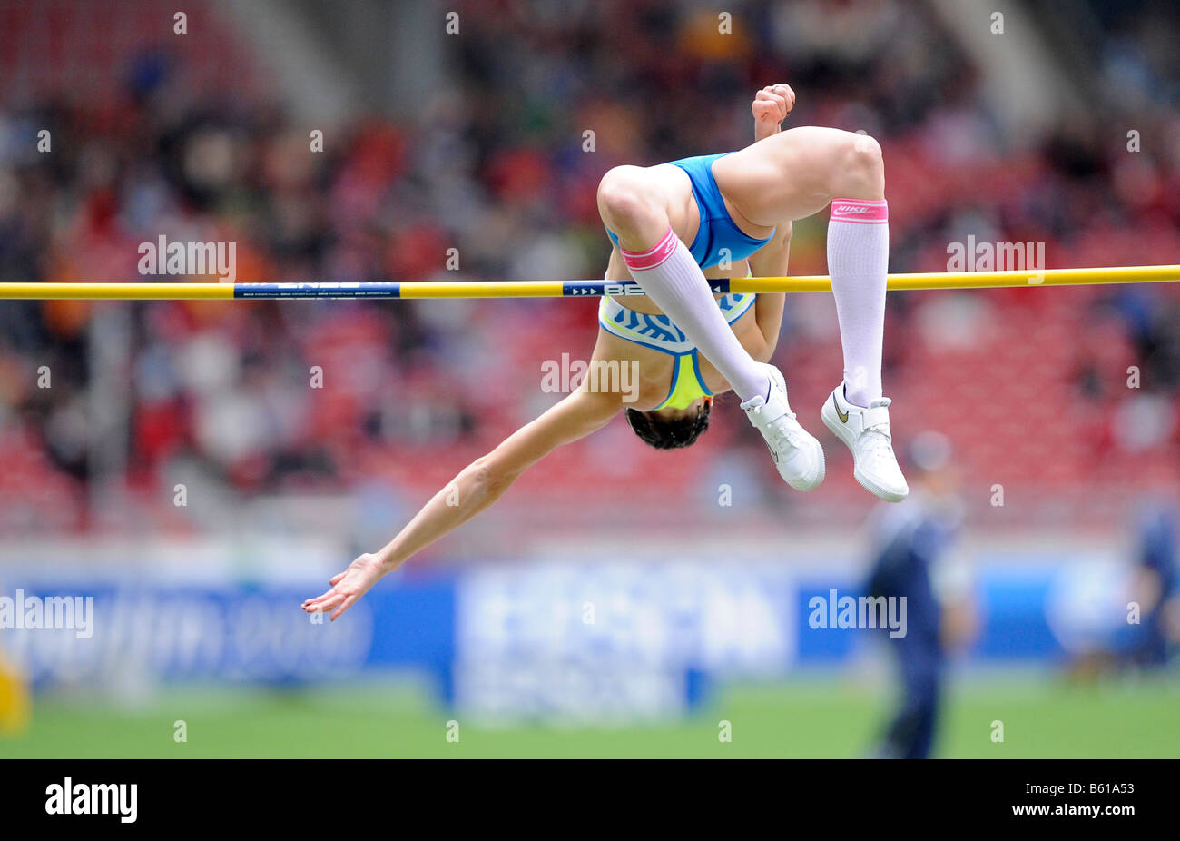 Ariane Friedrich, GER, saut en hauteur, à l'IAAF 2008 World Athletics Final pour l'athlétisme de la Mercedes-Benz Arena Banque D'Images