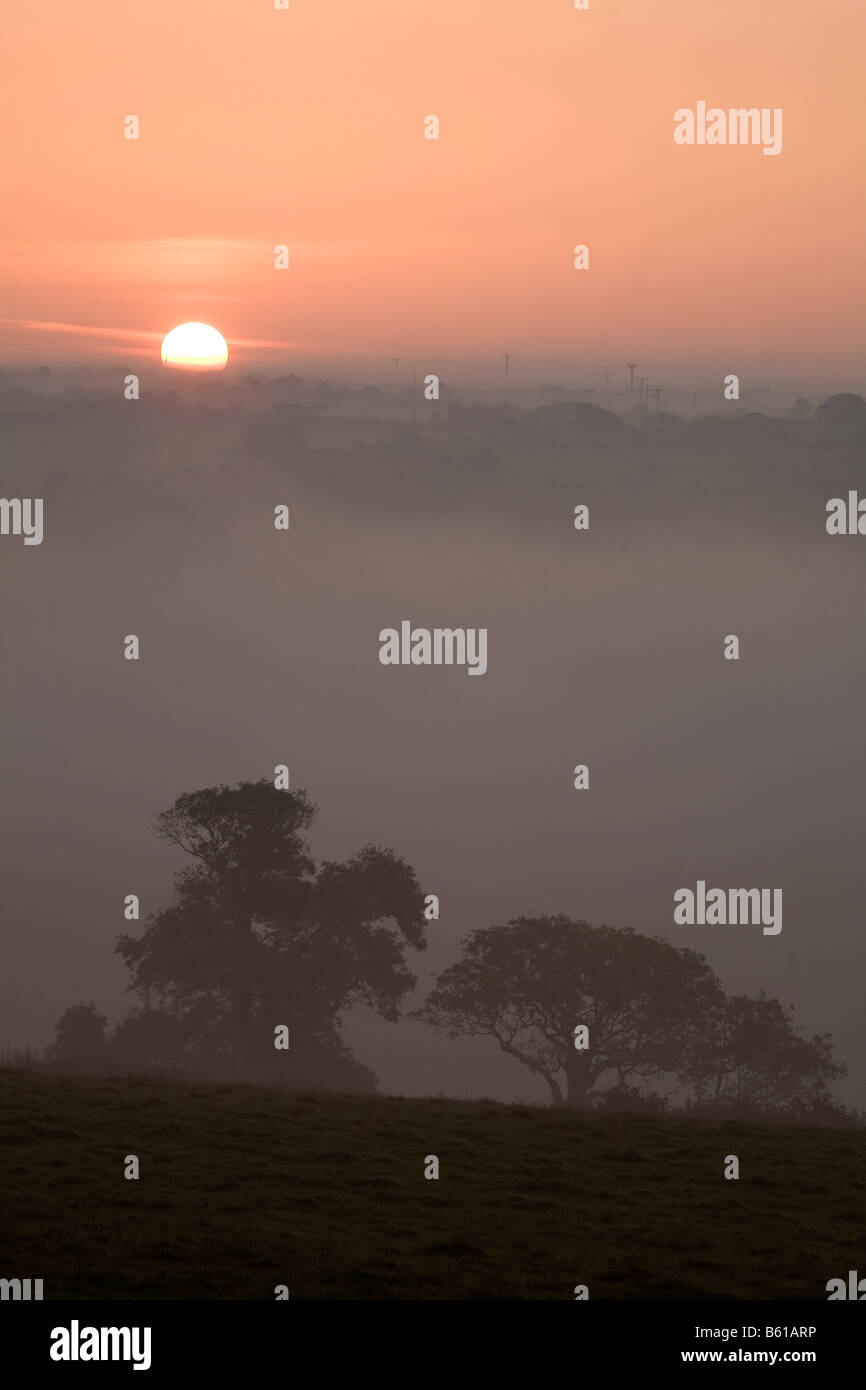 Brume matinale st breward Cornwall Banque D'Images