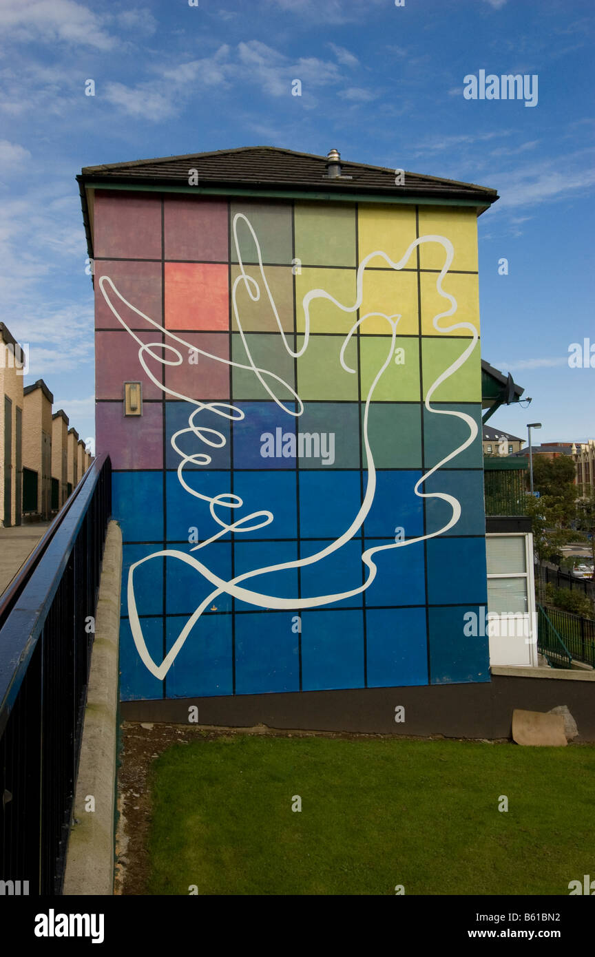 Fresque de la paix, rue rossville, Derry Banque D'Images