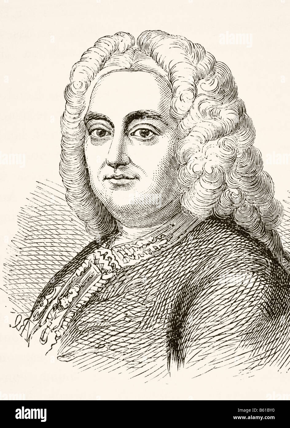 George Frideric Handel, 1685 - 1759. Compositeur anglais d'origine allemande de la fin de l'ère baroque. Banque D'Images