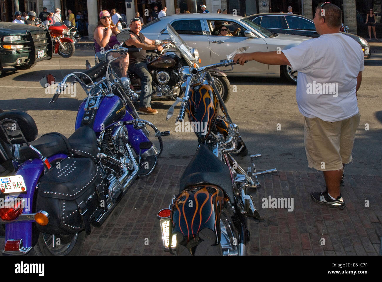 République du Texas Biker Rally à W 6th Street Austin, Texas USA Banque D'Images