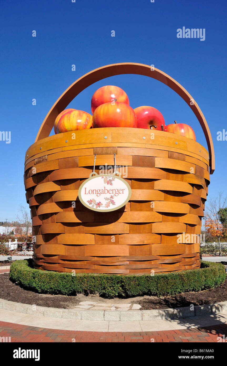 Plus grand monde panier apple à l'affiche au centre de l'Ohio Homestead Longaberger s U S Frazeysburg Zanesville Banque D'Images