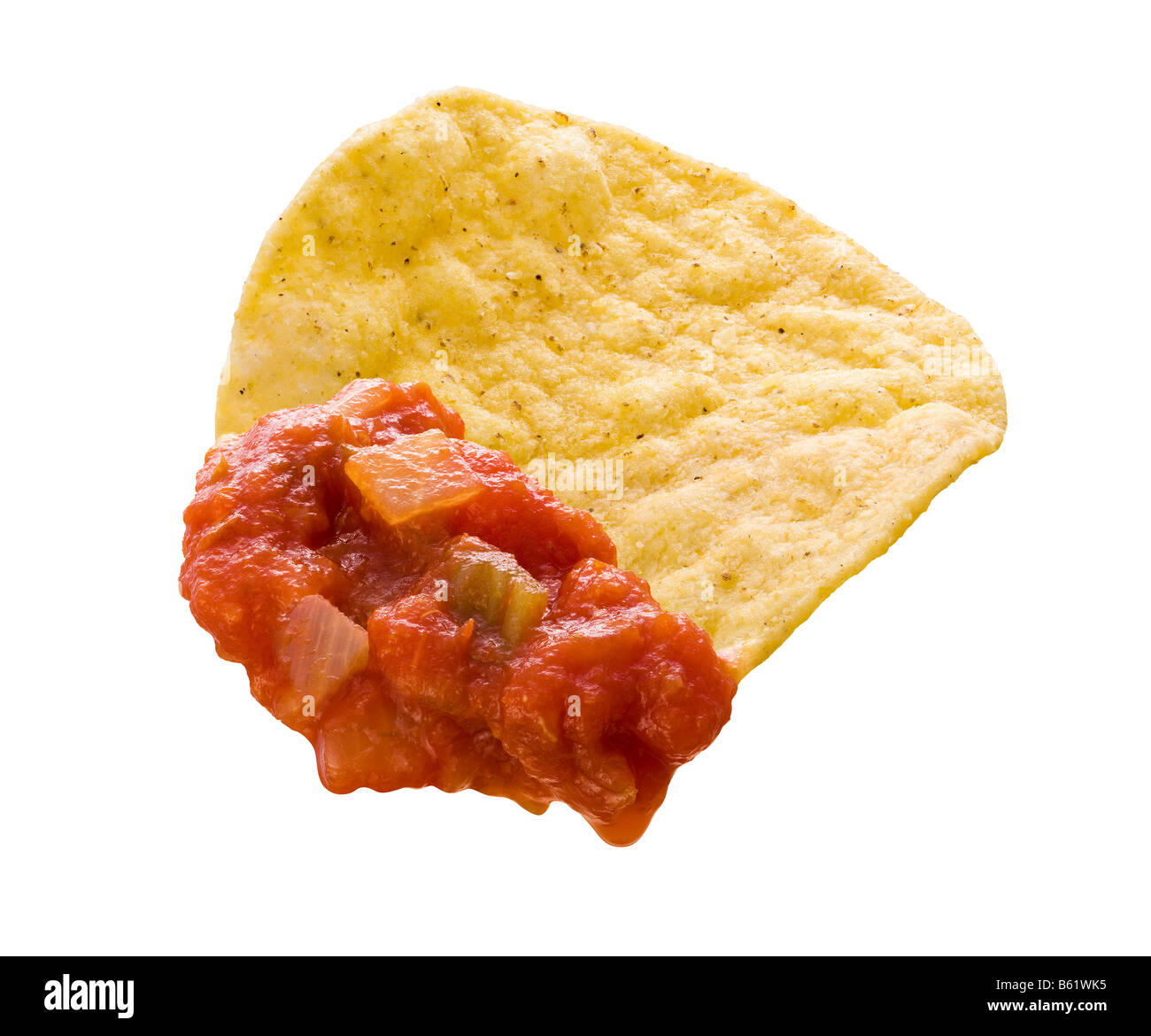 La Salsa & Tortilla Chip Isolated Banque D'Images