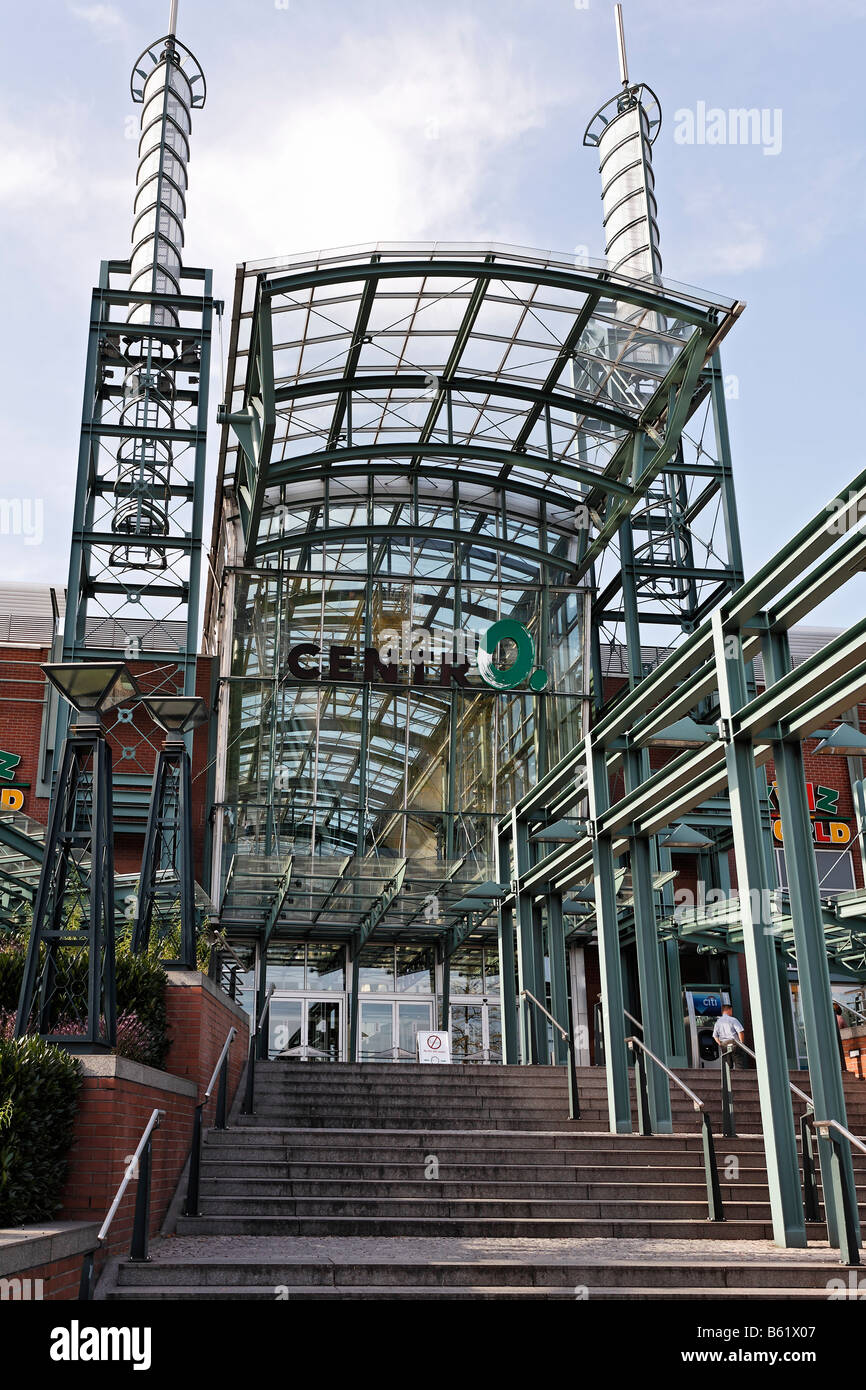 Centro, porte d'entrée du centre commercial, Neue Mitte Oberhausen, Ruhr, Nordrhein-Westfalen, Germany, Europe Banque D'Images