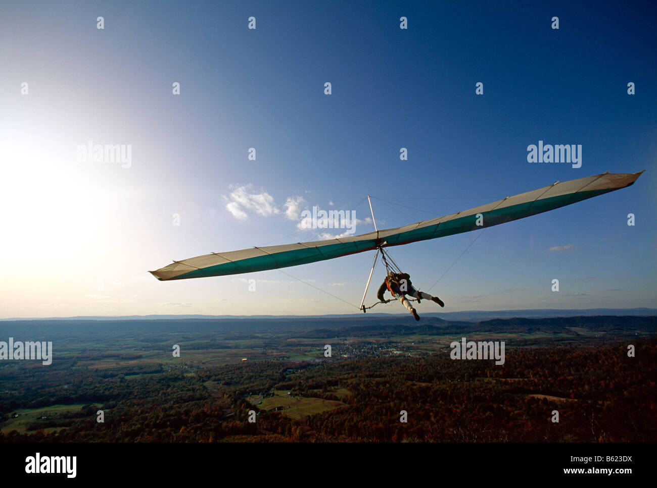 Deltaplane off de la Chaire près de McConnellsburg Pennsylvania USA Banque D'Images