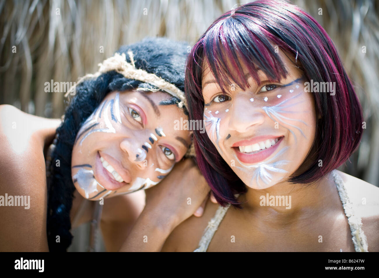 Caraïbes République dominicaine Punta Cana parc Manati culturels autochtones cérémonie danseurs Banque D'Images