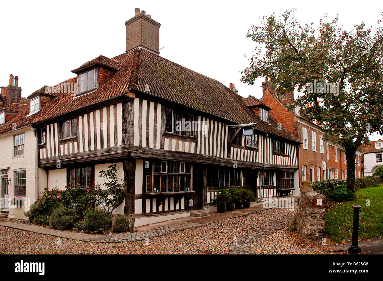 Le vieil anglais maison à colombages, seigle, Sussex, Angleterre, Europe Banque D'Images
