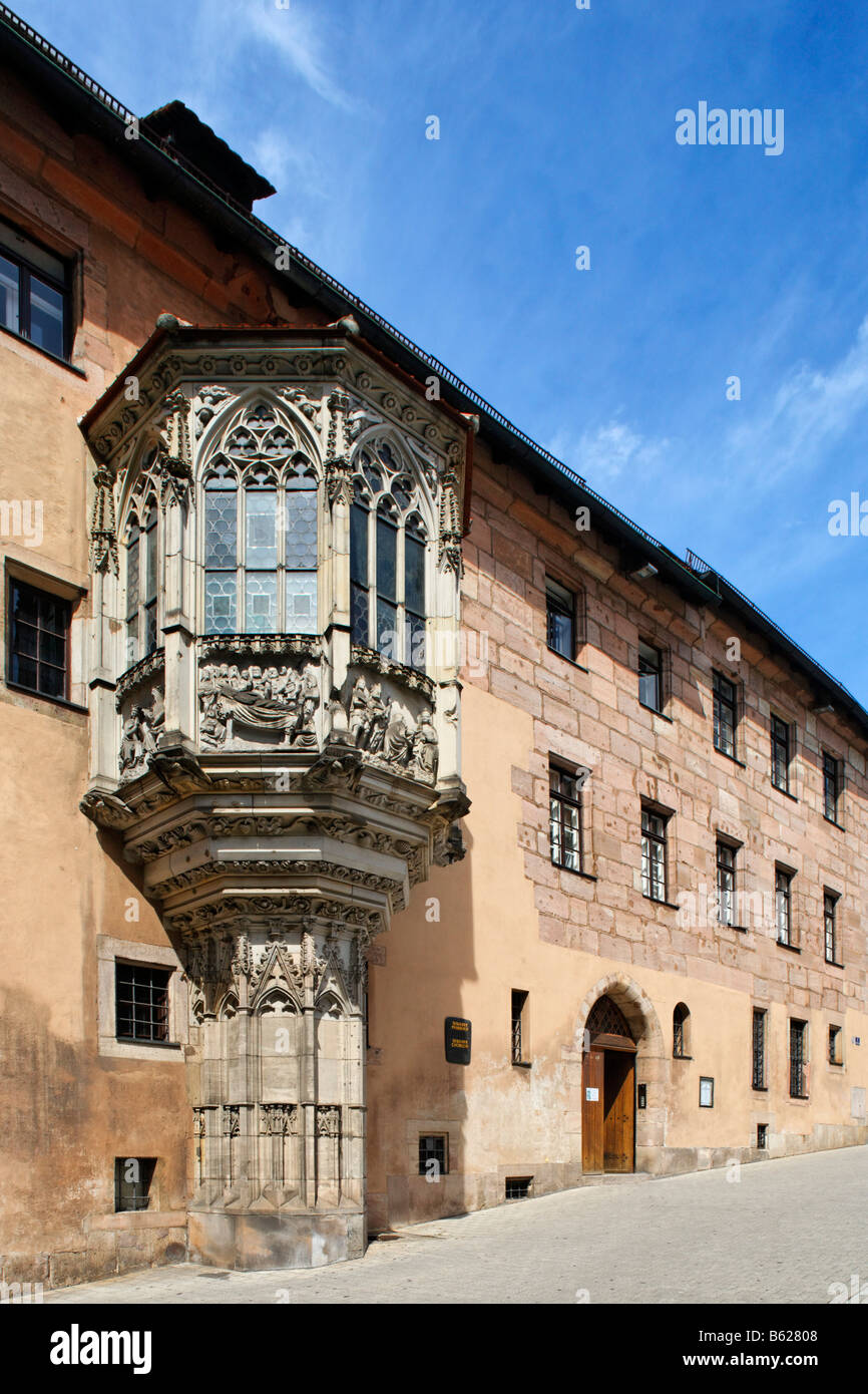 Pfarrhof Sebalder, presbytère, gothique, centre-ville historique, Nuremberg, Middle Franconia, Bavaria, Germany, Europe Banque D'Images