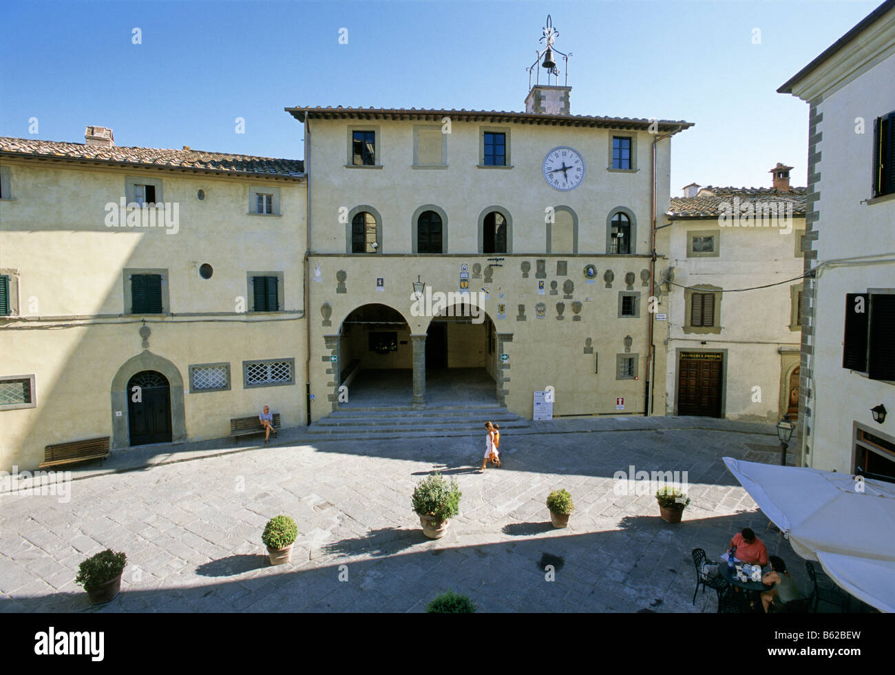 Palazzo del Podestà, Radda in Chianti, Province de Sienne, Toscane, Italie, Europe Banque D'Images