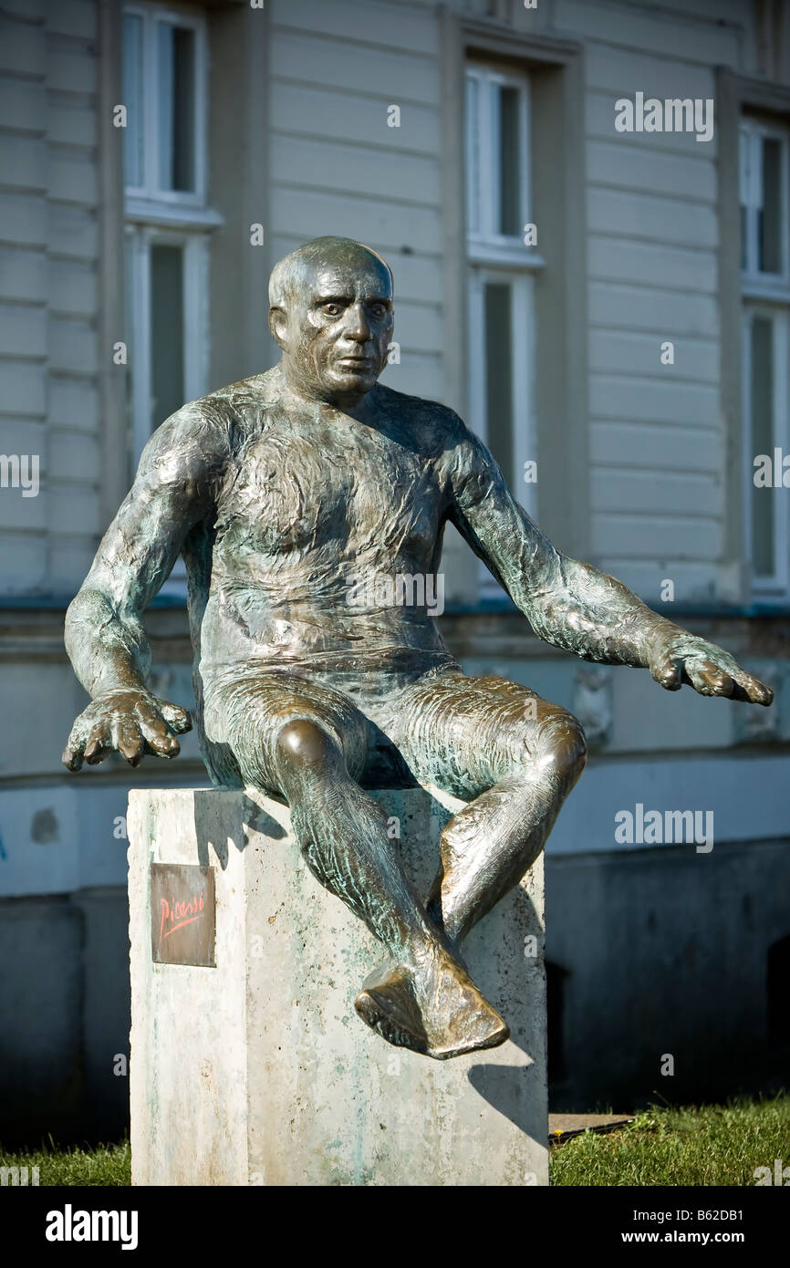 La Croatie, Zagreb. Statue de Picasso à Osijek. Banque D'Images