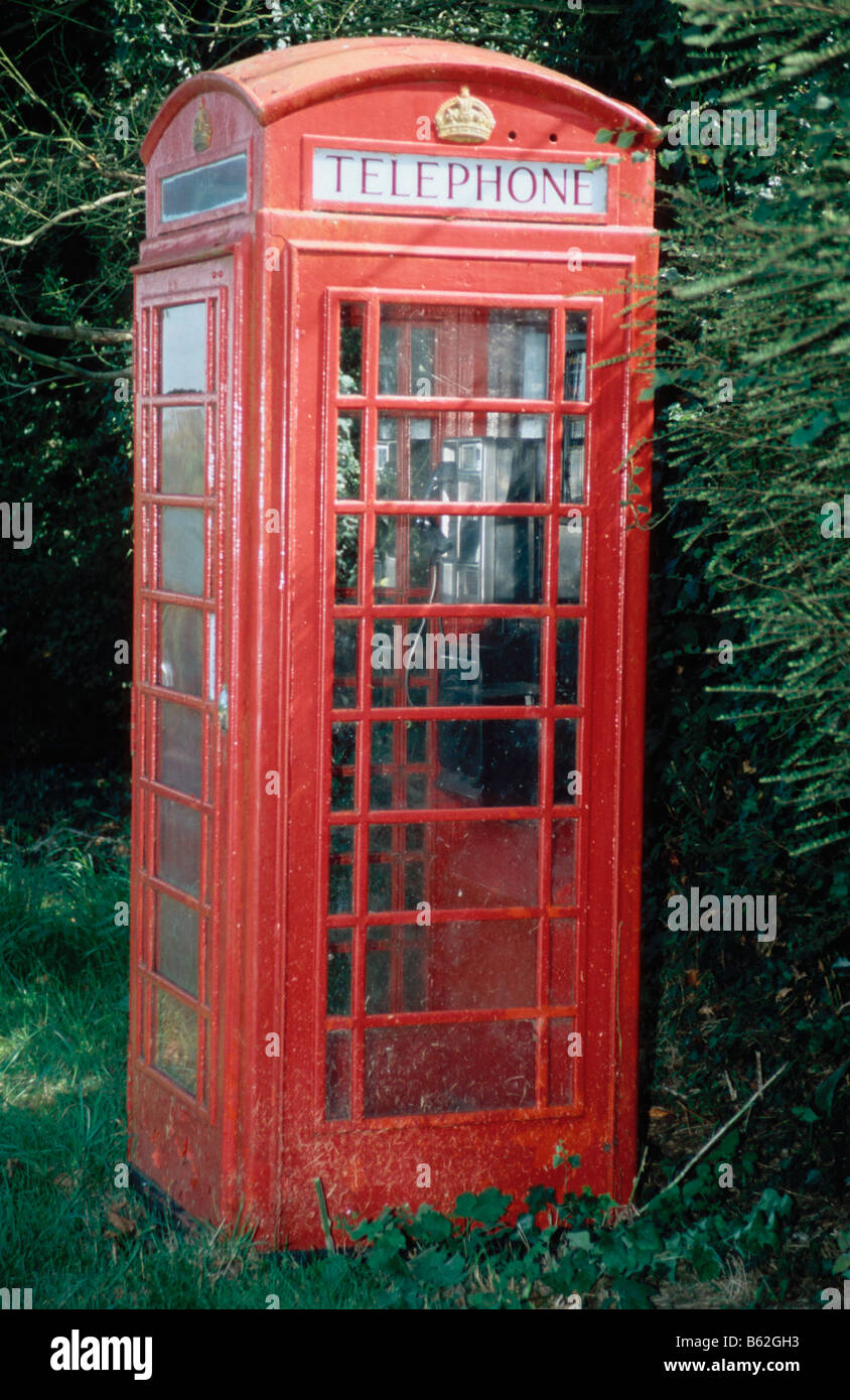 K6 Téléphone rouge fort Banque D'Images