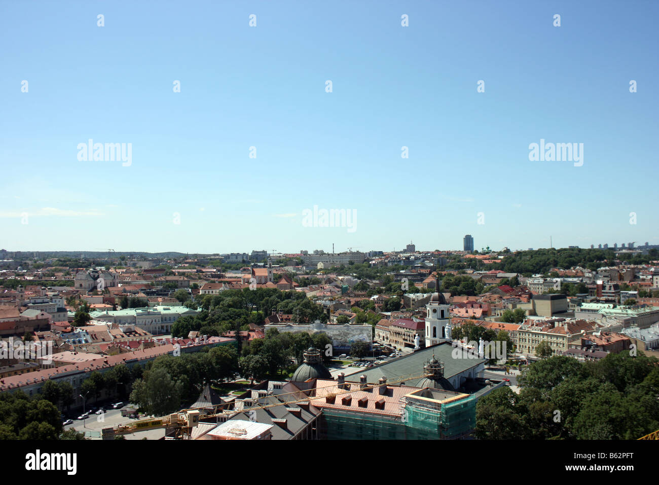 La vieille ville de Vilnius, vue depuis la tour de Gediminas, Lituanie Banque D'Images