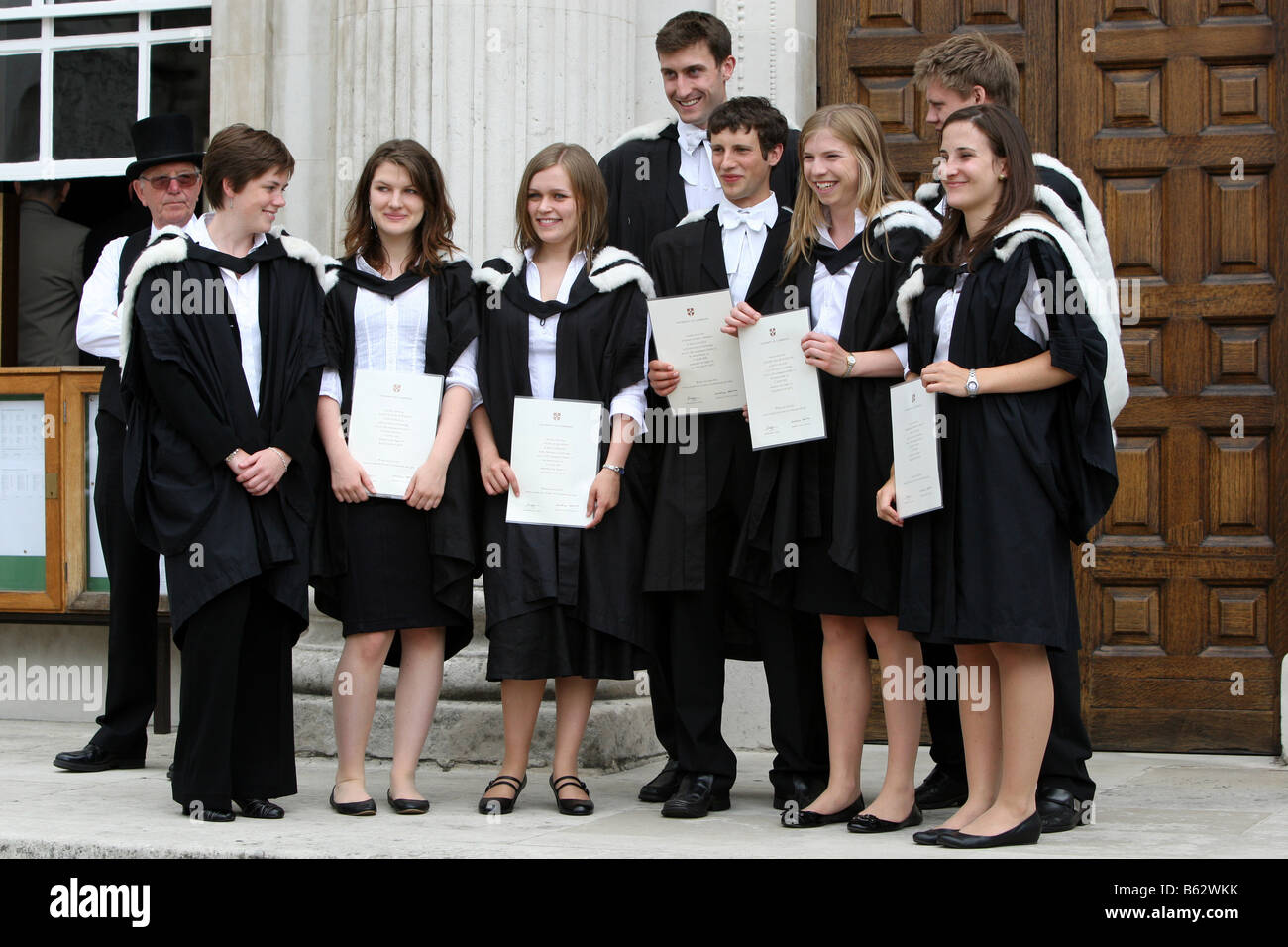 Cérémonie de remise de diplômes POUR LES ÉTUDIANTS À L'UNIVERSITÉ DE CAMBRIDGE Banque D'Images