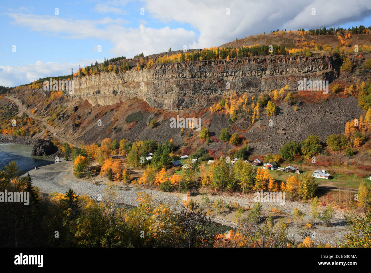 Village natal de Tahltan, dans le Nord de la Colombie-Britannique Banque D'Images