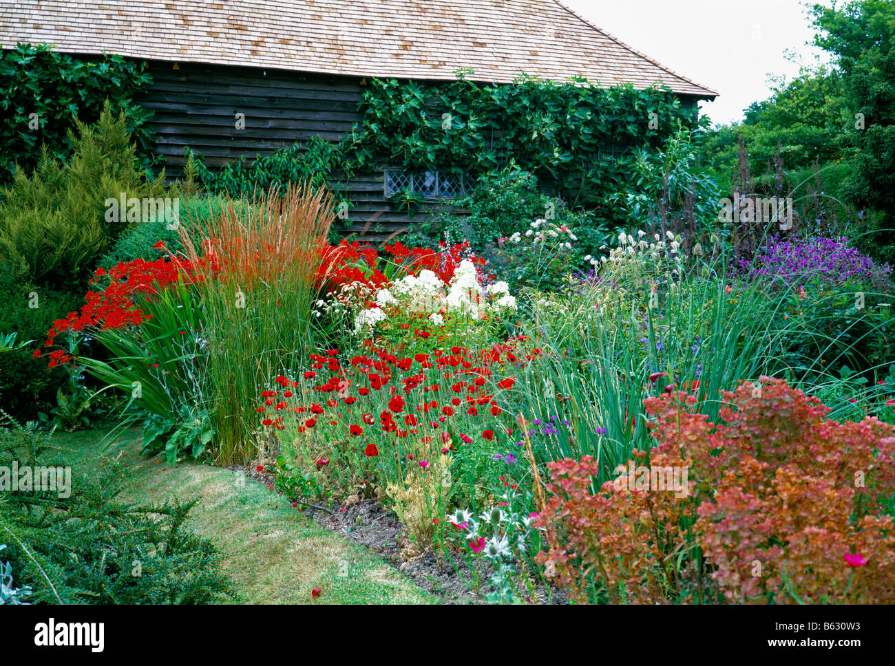Frontière coloré à Great Dixter Banque D'Images